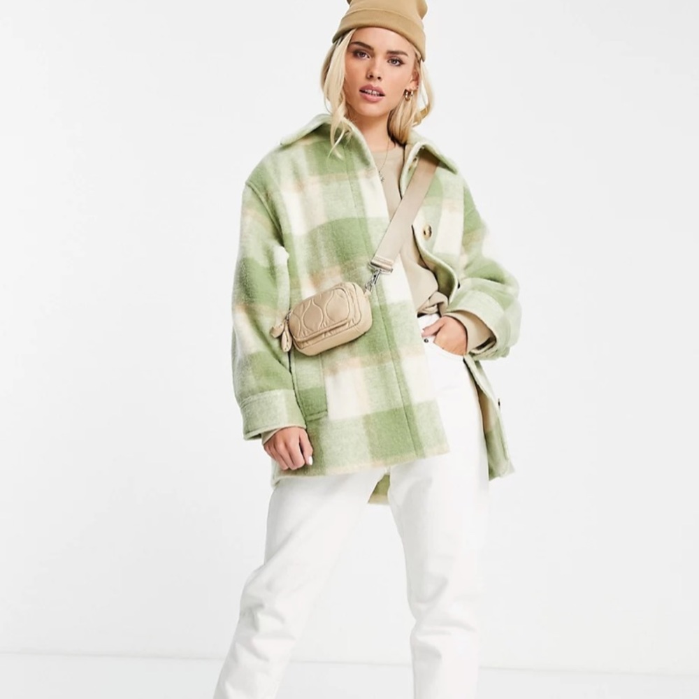 ASOS Petite Boyfriend Check Shacket